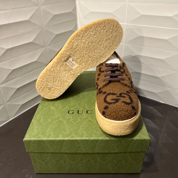 Gucci GG Lace Up Shoe 'Camel Ebony Wool' (Men’s 9UK 10US) - Picture 8 of 13
